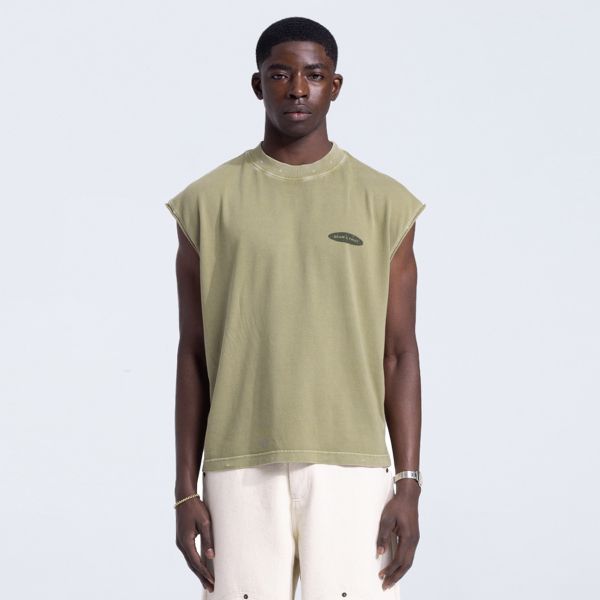 Bram’s Fruit Gardening Distressed Sleeveless T-shirt Licht Groen