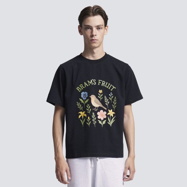 Bram’s Fruit Robin T-shirt Zwart