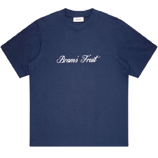 Bram’s Fruit Script Logo T-shirt Navy