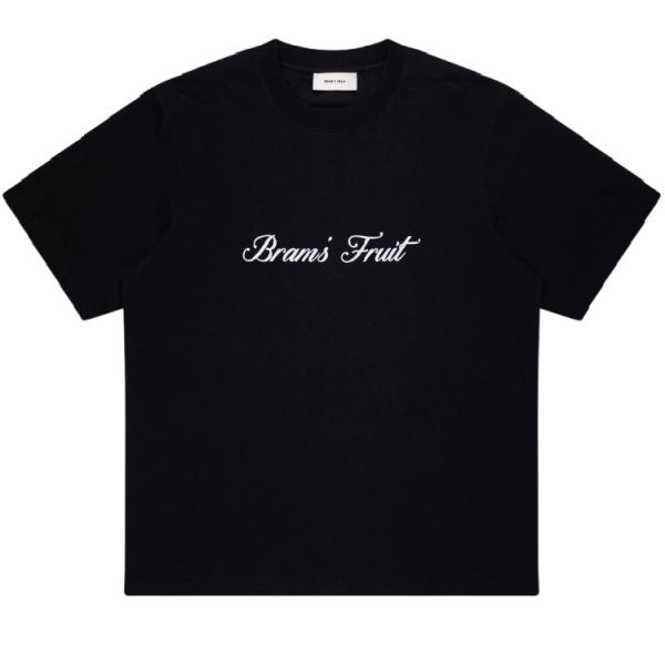 Bram’s Fruit Script Logo T-shirt Zwart