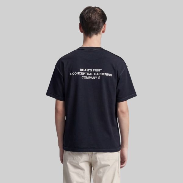 Bram’s Fruit Stamp Inside Out T-shirt Zwart