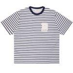 Bram's Fruit Varsity Striped T-shirt Wit/Navy