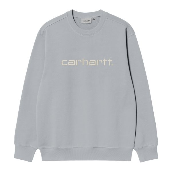 Carhartt WIP Logo Sweater Grijs