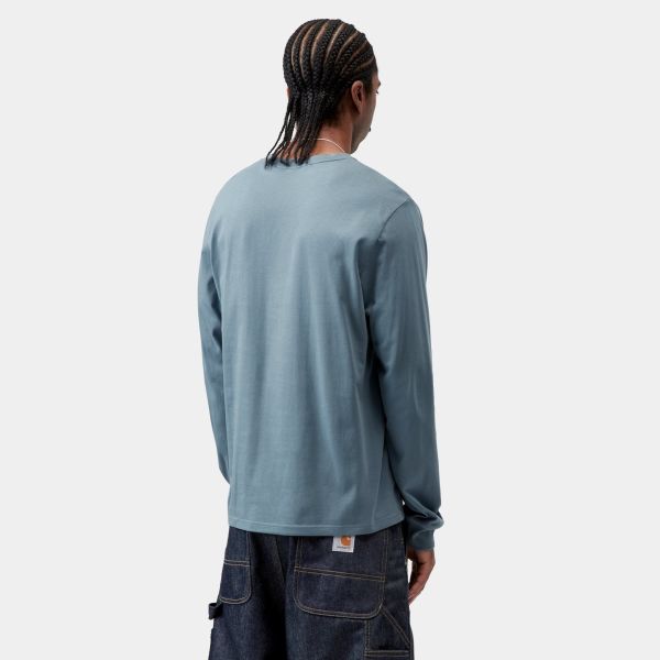 Carhartt WIP Pocket Longsleeve T-shirt Blauw