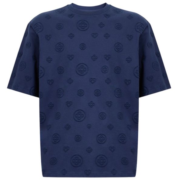 Casablanca Applique Monogram T-shirt Navy