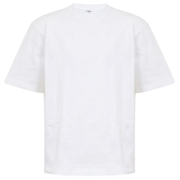 Casablanca Applique Monogram T-shirt Wit