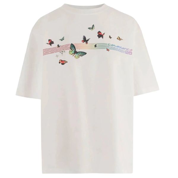 Casablanca Butterfly Oversized T-shirt Wit