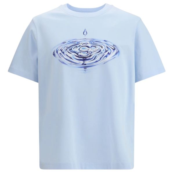 Casablanca Drip Logo T-shirt Licht Blauw