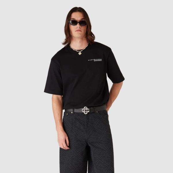 Casablanca Glitch Orchid T-shirt Zwart