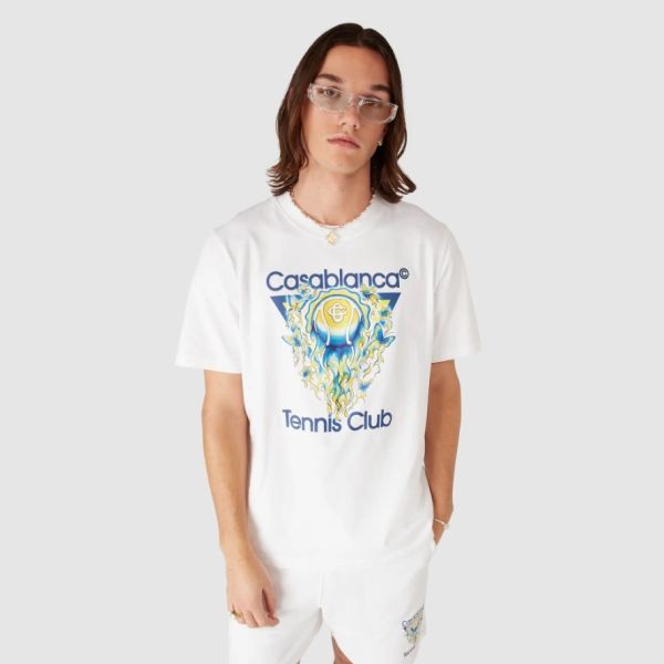 Casablanca Tennis Club Icon T-shirt Wit