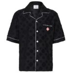 Casablanca Towelling Monogram Overhemd Zwart