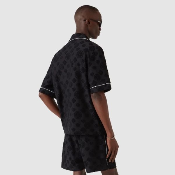 Casablanca Towelling Monogram Overhemd Zwart