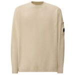 CP Company Cotton Chenille Lens Knit Sweater Wit