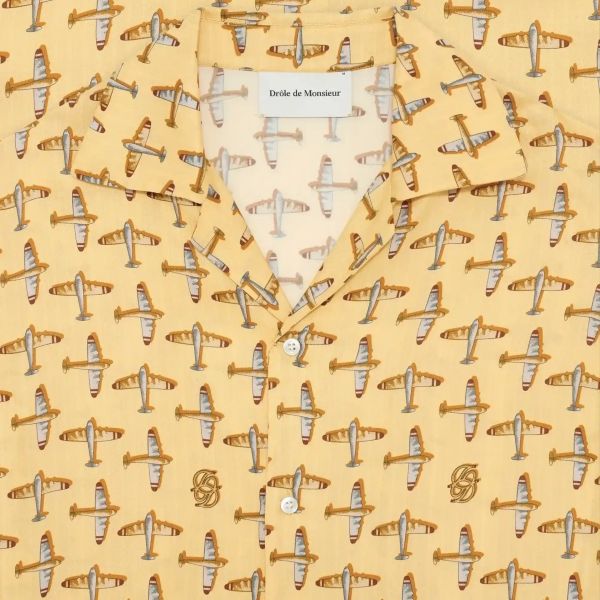 Drôle De Monsieur Skyline Overhemd Geel