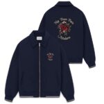 Drôle De Monsieur Slogan Rose Bomber Jas Navy