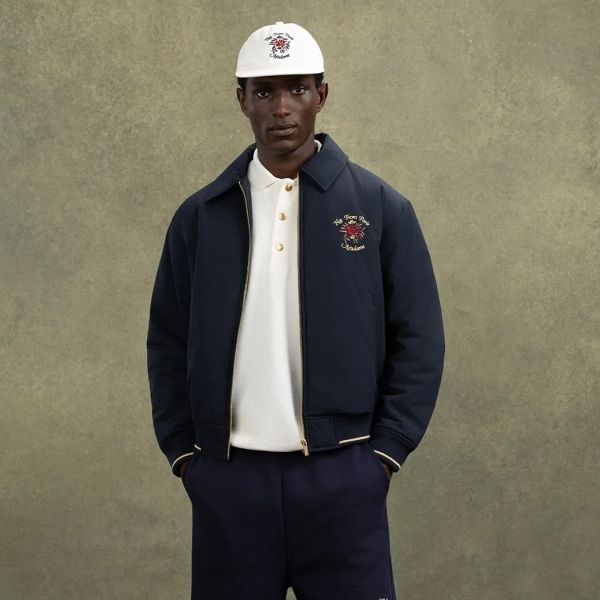 Drôle De Monsieur Slogan Rose Bomber Jas Navy