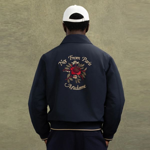 Drôle De Monsieur Slogan Rose Bomber Jas Navy
