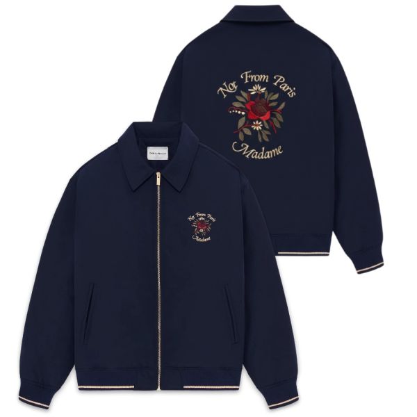 Drôle De Monsieur Slogan Rose Bomber Jas Navy