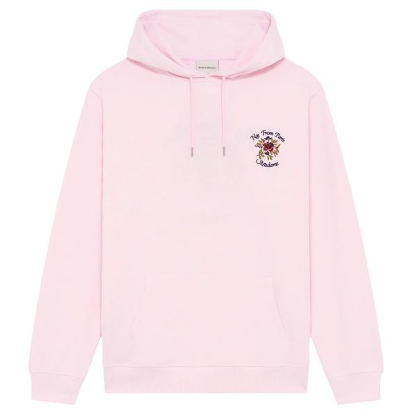 Drôle De Monsieur Slogan Rose Hoodie Roze