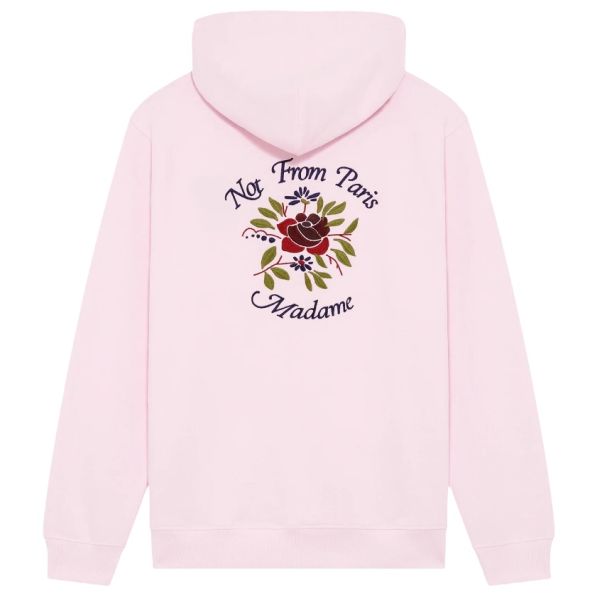 Drôle De Monsieur Slogan Rose Hoodie Roze