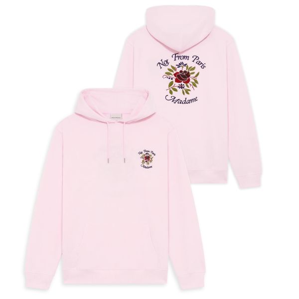 Drôle De Monsieur Slogan Rose Hoodie Roze