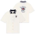 Drôle De Monsieur Slogan Rose Piqué Overhemd Off White