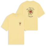 Drôle De Monsieur Slogan Rose T-shirt Geel