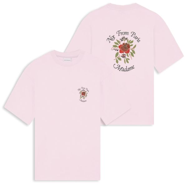 Drôle De Monsieur Slogan Rose T-shirt Roze
