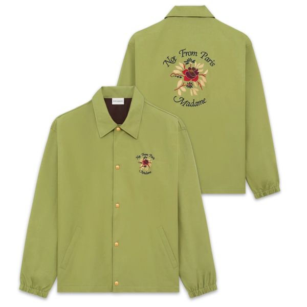 Drôle De Monsieur Slogan Rose Vest Licht Groen