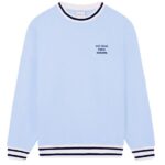 Drôle De Monsieur Slogan Sport Sweater Licht Blauw