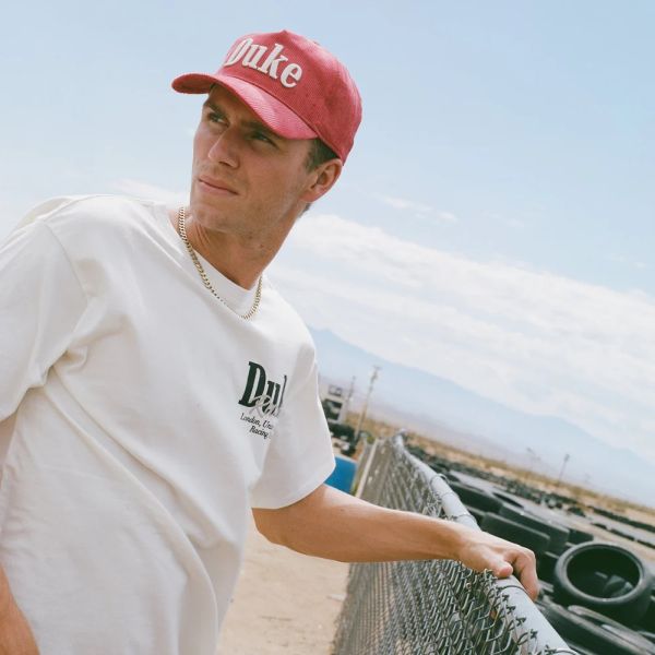 Duke + Dexter Grey Pit Stop T-shirt Wit