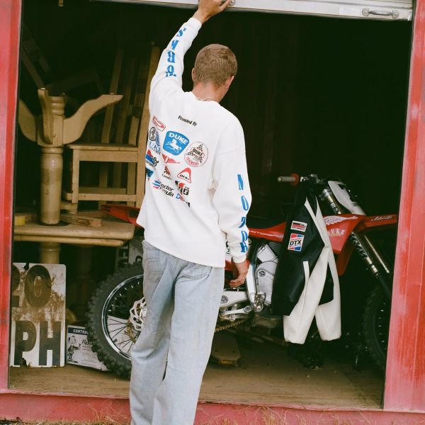 Duke + Dexter Sponsors Waffle Longsleeve T-shirt Wit