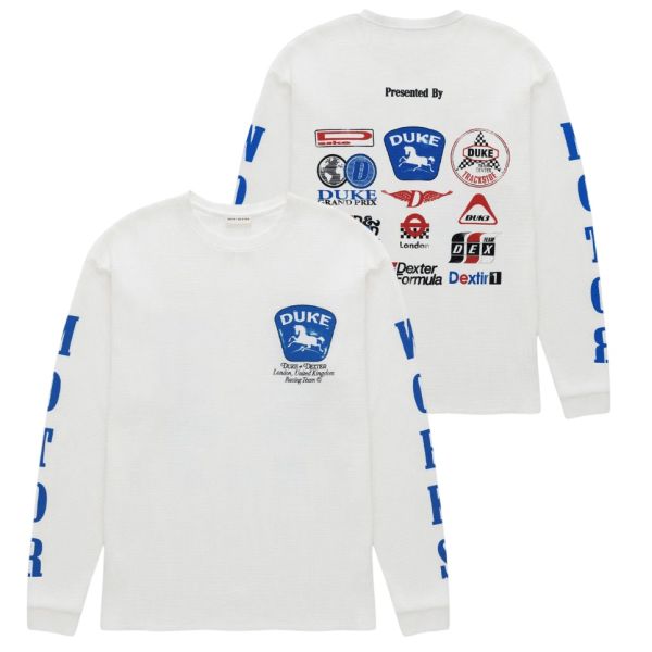 Duke + Dexter Sponsors Waffle Longsleeve T-shirt Wit