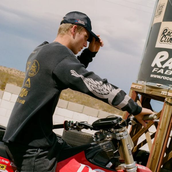 Duke + Dexter Sponsors Waffle Longsleeve T-shirt Zwart