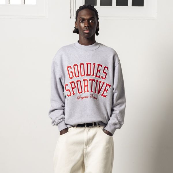Goodies Sportive Baseball Sweater Grijs