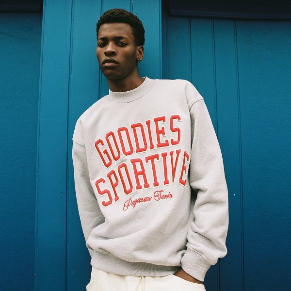 Goodies Sportive Baseball Sweater Grijs