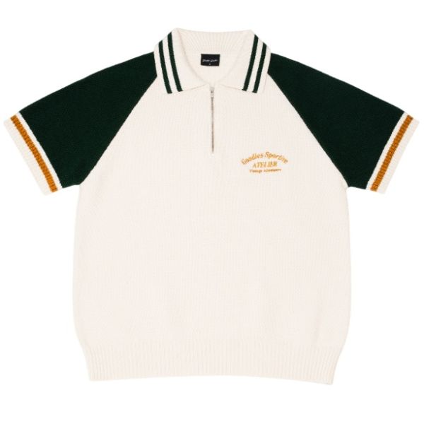 Goodies Sportive Biker Premium Knit Polo Off White