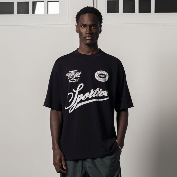 Goodies Sportive Buffalo Open Track T-shirt Zwart