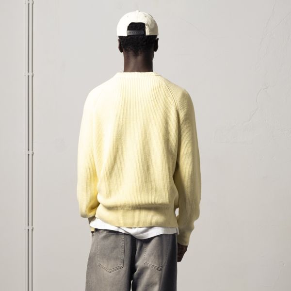 Goodies Sportive Insignia Knit Sweater Geel