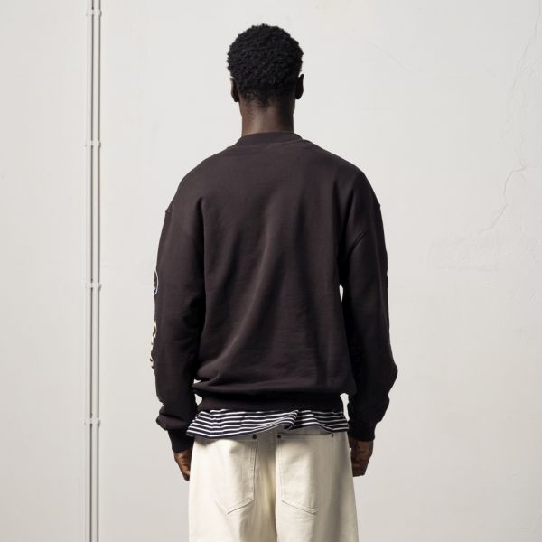 Goodies Sportive Multipatches Premium Sweater Zwart