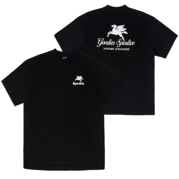 Goodies Sportive Pegasus T-shirt Zwart
