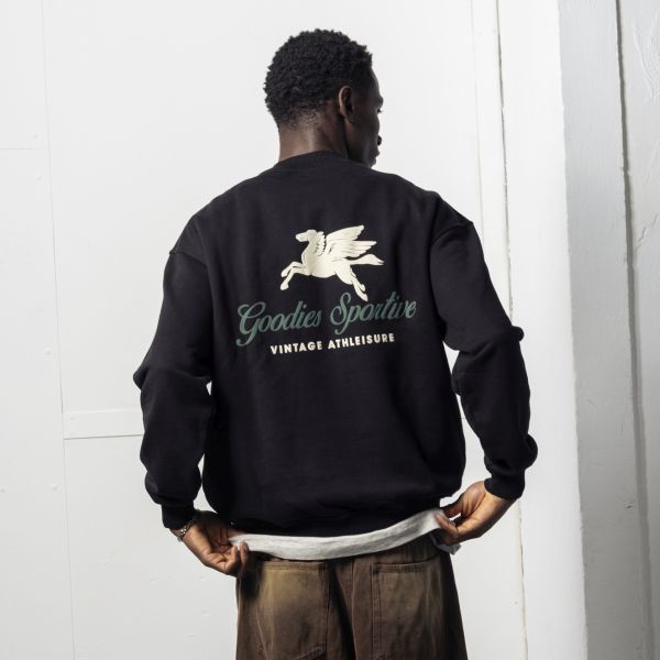 Goodies Sportive Pegasus Sweater Zwart