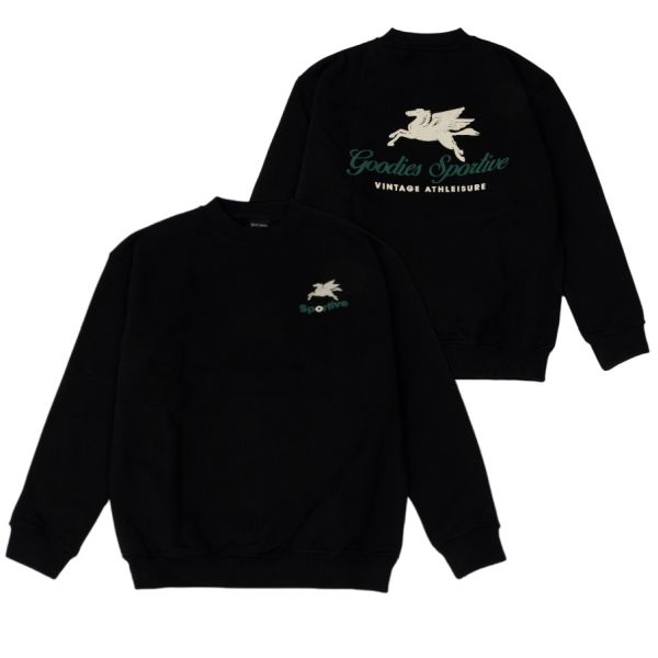 Goodies Sportive Pegasus Sweater Zwart