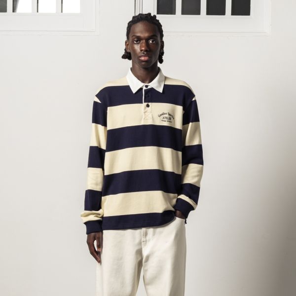 Goodies Sportive Rich Kid Premium Longsleeve Polo Off White/Navy