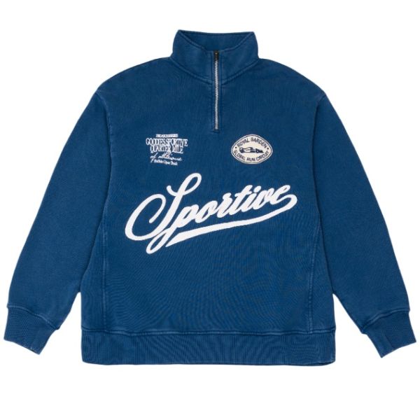 Goodies Sportive Royal Garden Half Zip Sweater Blauw
