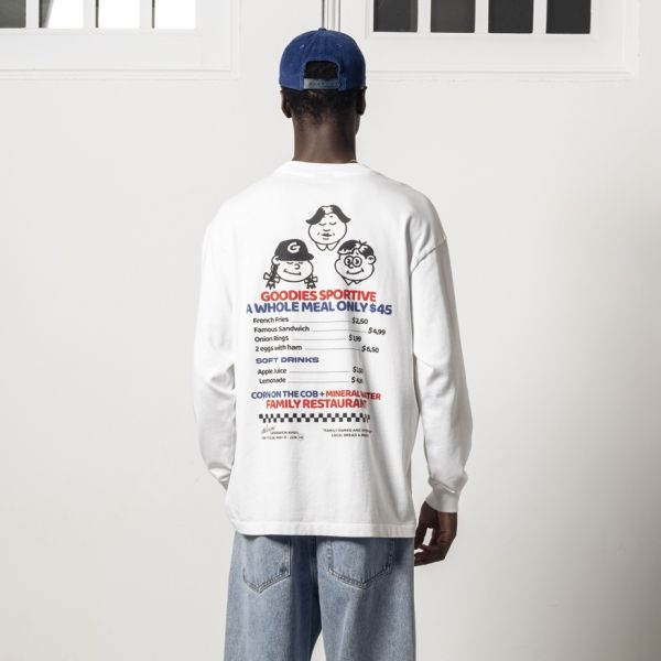 Goodies Sportive Whole Meal Longsleeve T-shirt Wit