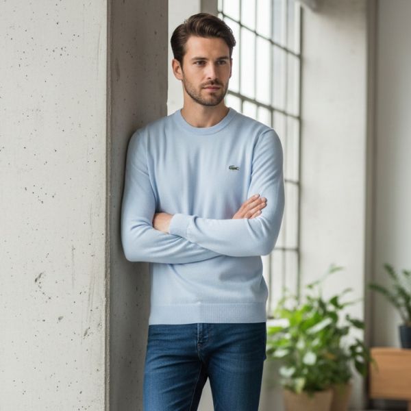 Lacoste Pullover Sweater Licht Blauw