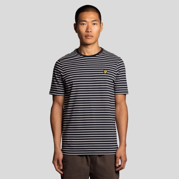 Lyle & Scott Breton T-shirt Navy/Wit