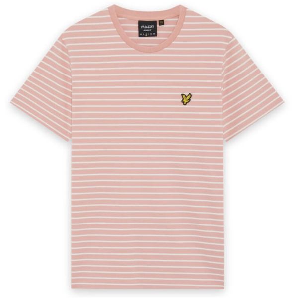 Lyle & Scott Breton T-shirt Roze/Wit