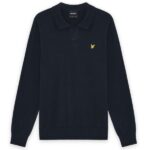 Lyle & Scott Cotton Longsleeve Polo Navy
